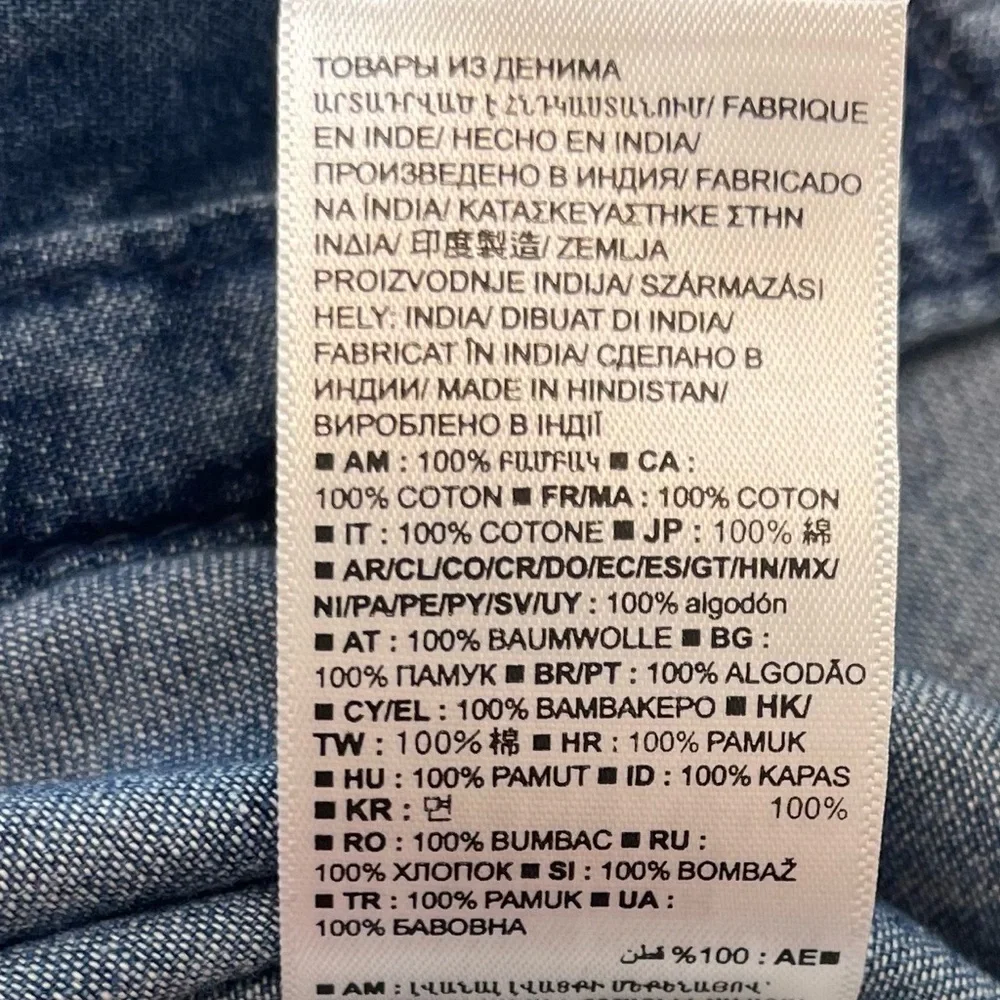 GAPKids Dress Long Sleeve Button up Blue Chambray Denim Girls Size Large